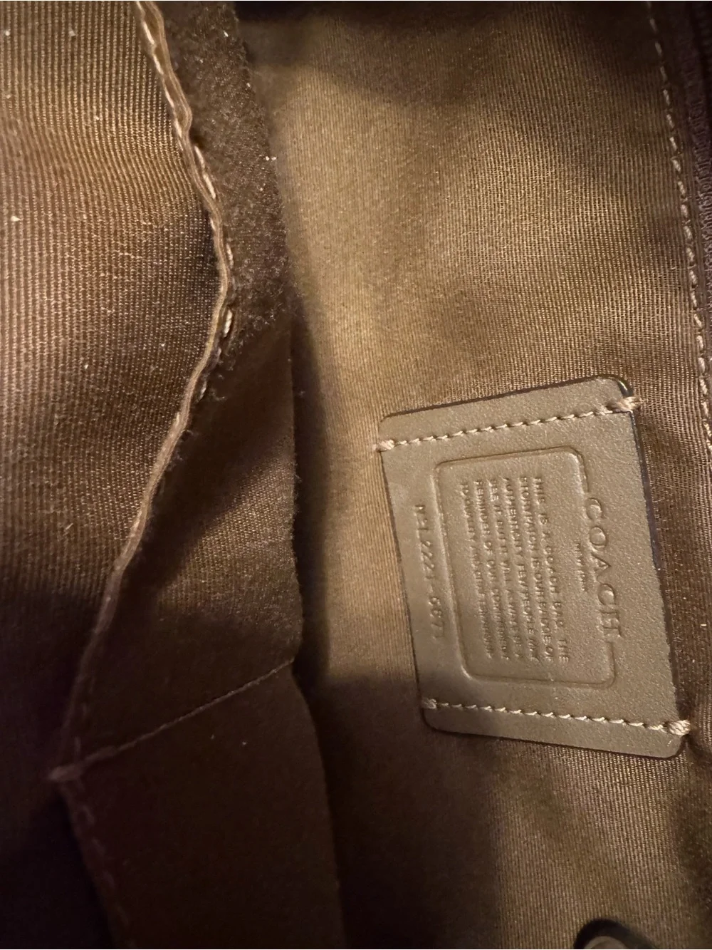 Coach Brown Interior Tote with Leather Patch